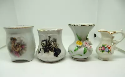 Vintage Lot Of 4 Ceramic Floral Toothpick Holders • $6.25