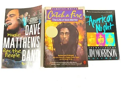 Bob Marley Dave Matthews Jim Morrison Doors Lot Of 3 Books!! Rasta Rock • $24.90