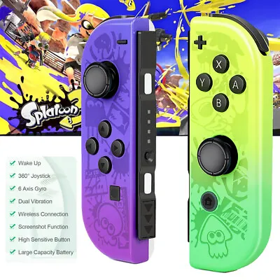 For Nintendo Switch Wireless Controller Left Right For JoyCon Splatoon 3 Gamepad • $35.99