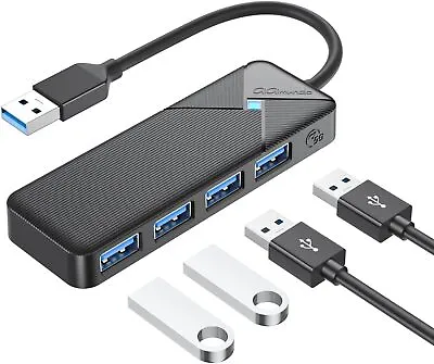 USB 3.0 Hub 4-Port Adapter 0.5ft Data Super Speed For PC Mac Laptop Desktop • $8.99