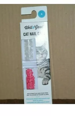 Well & Good Cat 40 Nail Caps Small Pink And Clear New And Sealed • $12