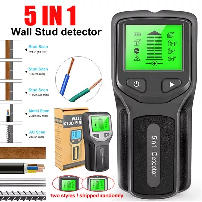 5 In 1 Electric Detector Wall Wood Metal Sensor Wire Stud Finder Cable Scanner  • £13.99