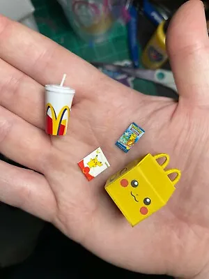 MINIATURE Pokemon Pikachu Happy Meal For Action Figures/Dollhouse 1/12 • $15