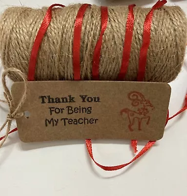 Teacher Christmas Gift Tags 10xThank You Xmas Nursery Teacher Teaching Assistant • £3.45