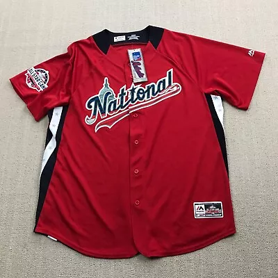 2018 MLB All Star Game Baseball Jersey Mens 48 Red Majestic National League NEW • $50