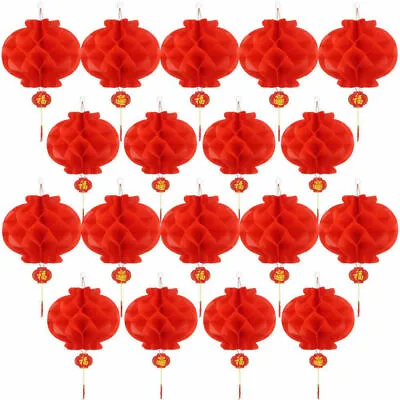 £7.88 • Buy 40X Chinese New Year Red Paper Lanterns Chinese Hang Lantern Hanging Decoration