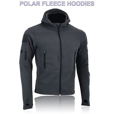 Tactical Recon Full Zip Fleece Jacket Army Hoodie Security Police Hoody Combat • £20.99
