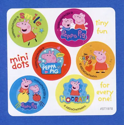 60 Peppa Pig Mini Dot Stickers - Party Favors - Rewards • $2.20