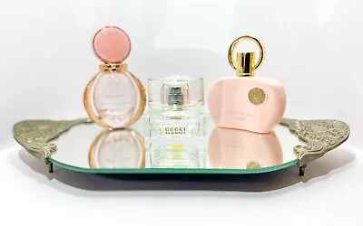 Lot Of 3 Empty Vintage Perfume Bottles Bvlgari Gucci Afnan • $57