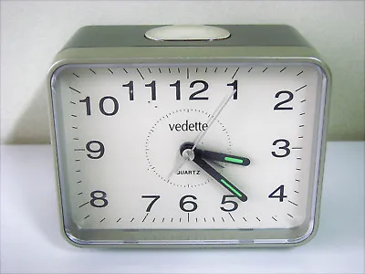 Vintage Star Grey Alarm Clock - Old Clock Movement Clock • $26.83