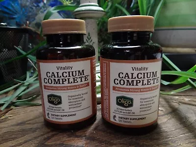 Oligo Lot Of 2 NEW Vitality Calcium Complete 120 Tablets SEALED Ex. 8/24 & 01/25 • $29.95