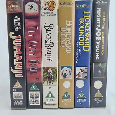 Bundle: 6 Vintage VHS Films: Mighty Joe Young Homeward Bound Black Beauty Fly • £6.99