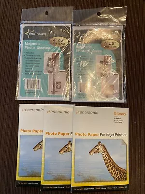 Glossy Photo Paper 3 PKS 4X6  + 4PCs Magnetic Sleeves NIP • $7.99