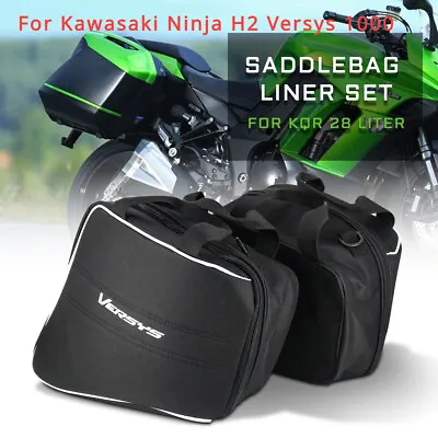 28L SaddleBag Luggage Bags For Kawasaki Ninja H2 Versys 1000  Rear Toolkit • $135