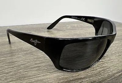 Maui Jim Sunglasses Peahi Black Wrap Frames Gray Lenses • $59