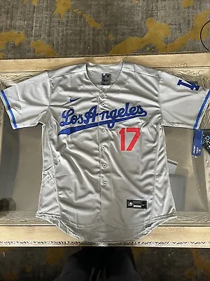 Shohei Ohtani Jersey NEW Mens Large Gray Los Angeles Dodgers USA! • $55