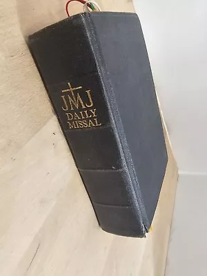 Vintage JMJ DAILY MISSAL 1962 Benziger Brothers Inc. Black Cover Catholic Book  • $35