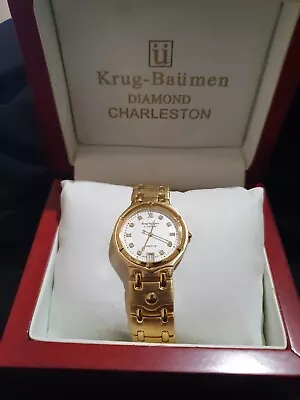 Krug-Baumen Mens Charleston Diamond Watch 5116RDM GENUINE & RARE • $340