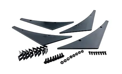 4 JDM Sport Front Bumper Lip Kit Diffuser Spoiler Canards Splitter Universal Fit • $29.95