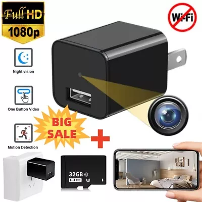 Mini Spy Camera Security Nanny Cam Hidden Motion Detection DVR 1080P Wireless US • $14.98