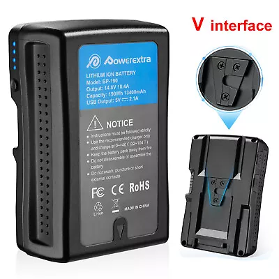 $123.99 • Buy 190Wh(13400mAh) V Mount/V-Lock Battery For Sony Video Camera Camcorder Broadcast