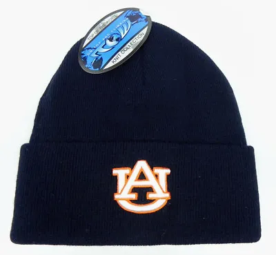 Auburn Tigers Navy Ncaa Beanie Top Of The World Simple Knit Acrylic Cap Hat Nwt • $12.95