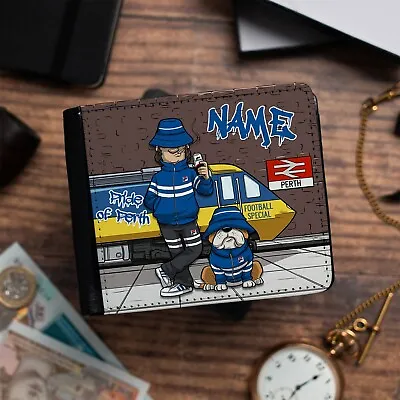 Personalised St Johnstone Wallet Football Bi Fold Coin Card Casual Retro FTW67 • £14.95