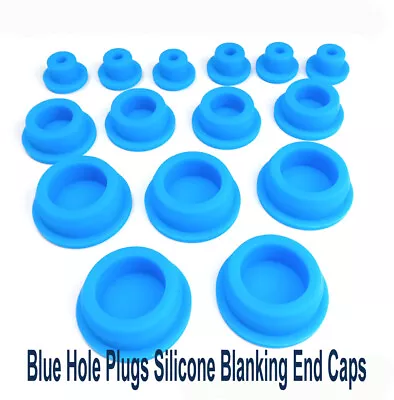 Cover Plug Blue Silicone Hole Cover Plugs Hollow Cover Cap Seal Plug Φ15~Φ48.5mm • £3.35