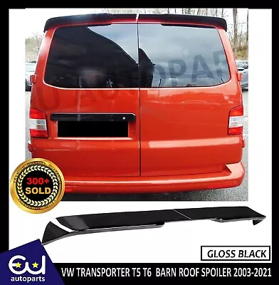 For Vw Transporter T5 T5.1 T6 T6.1 Glossy Black Rear Twin Barn Door Roof Spoiler • $59.10