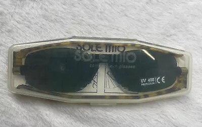 Giorgio Nannini Design Sole Mio2 Compact Folding Sunglasses Italy Green/tortoise • $22.95