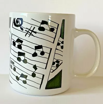 Black And White Music Notes Coffee Or Tea Mug 10 Oz Musical Theme Mug • $6.99