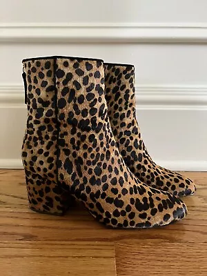 Ankle Boots Leopard Calf Hair Size 8 J.Crew $258 Sadie K0043 Gorgeous! • $75