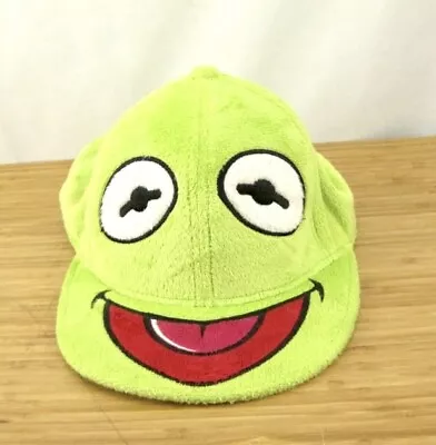 Kermit The Frog Hat Cap The Muppets Snapback Furry Fuzzy Soft Green Funny • $8