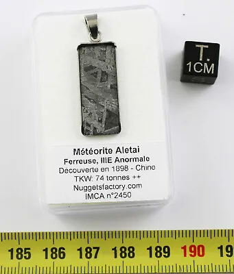 1 Necklace Pendant Meteorite Aletaï With Cord/Rope Leather (China - 017) • £26.42