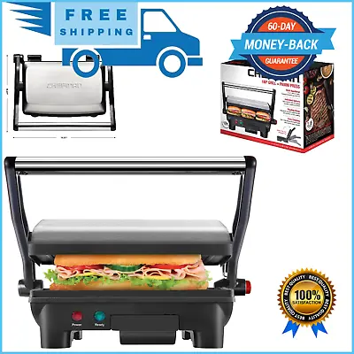 $33.79 • Buy Electric Panini Press Grill Gourmet Sandwich Maker Toaster Indoor Non-Stick