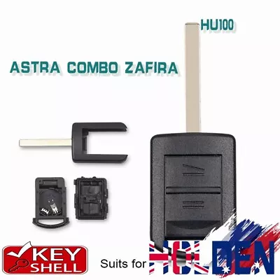 2 Button Remote Key Shell Case Fob To Suit Holden Astra AH Barina Combo - HU100 • $12.80