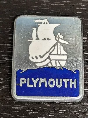 Vintage Plymouth Chrysler Enamel Radiator Car Emblem Badge Grill USA 1920's 1930 • $99.95