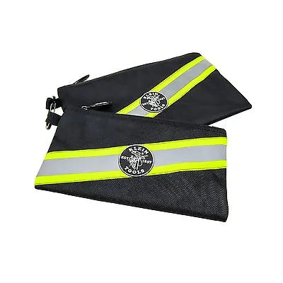$29.59 • Buy Klein Tools 55599 Zipper Bags, High Visibility Tool Pouches, 2-Pack