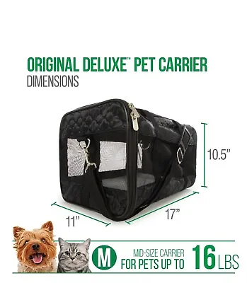 SHERPA Pet Carrier To Go - Medium - Black Airline Approved Travel Bag Cat Dog • $39