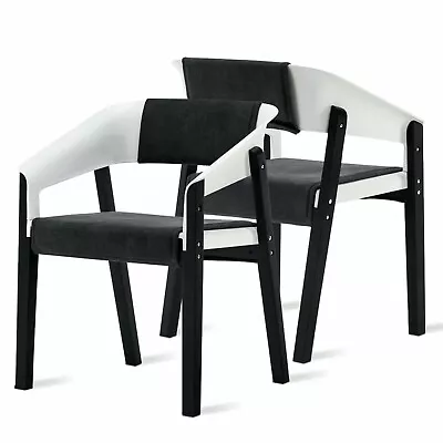 Ivinta Dining Chair With Solid Wood Legs Modern Plastic Armchair For Diner Room • $89.90