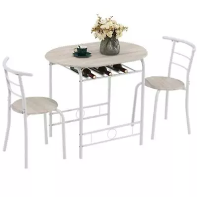 3 Piece Dining Set Table 2 Chairs Bistro Pub Home Kitchen Breakfast Furniture • $89.99