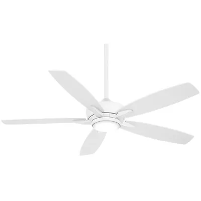 Minka Aire Kelvyn 52  LED Ceiling Fan White/Etched White/White - F717L-WHF • $199.95