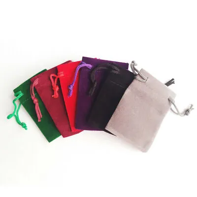 10X Small Gift Bag Velvet Cloth Drawstring Bag Jewelry Ring Pouch Wedding Favors • £5.16