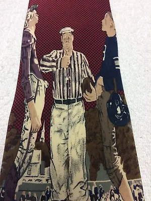 Norman Rockwell Mens Tie Coin Toss At Football Game 4 X 59 Nwot  • $18.55