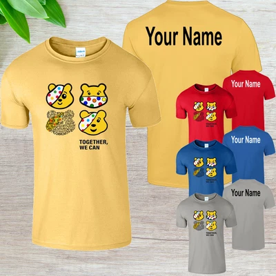 £12.99 • Buy Spotty Day 2021 Pudsey Personalise Kids T Shirt Children In Need Mask Boy TeeTop