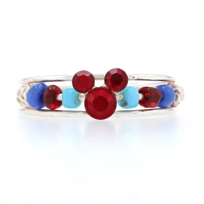 NEW Disney Mickey Mouse Ring -925 Sterling Silver Blue Dark Red Toe Ring Child's • $7.99