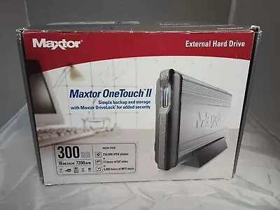 Maxtor OneTouch II External Hard Drive 300 GB 7200 RPM Used In GOOD CONDITION • $20