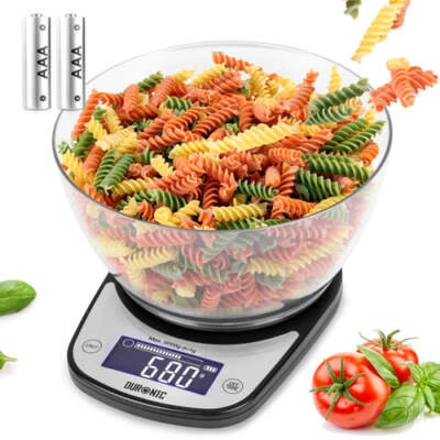 Duronic Black Digital Kitchen Scales KS5000 BK/CR | 2L Bowl | 5KG Capacity | Dig • £19.99