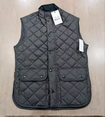 $185 Mens Barbour  Lowerdale  Quilted Zip Up Gilet Charcoal Medium • $119.99