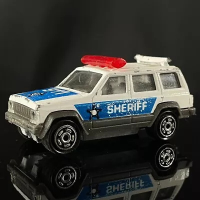 MAJORETTE # 224 SHERIFF JEEP CHEROKEE 1:60 White Diecast France • $5.99